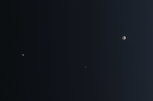 金星、木星、月