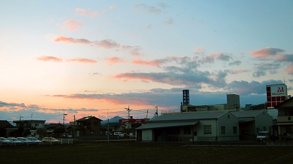ショボイ定点の夕焼け