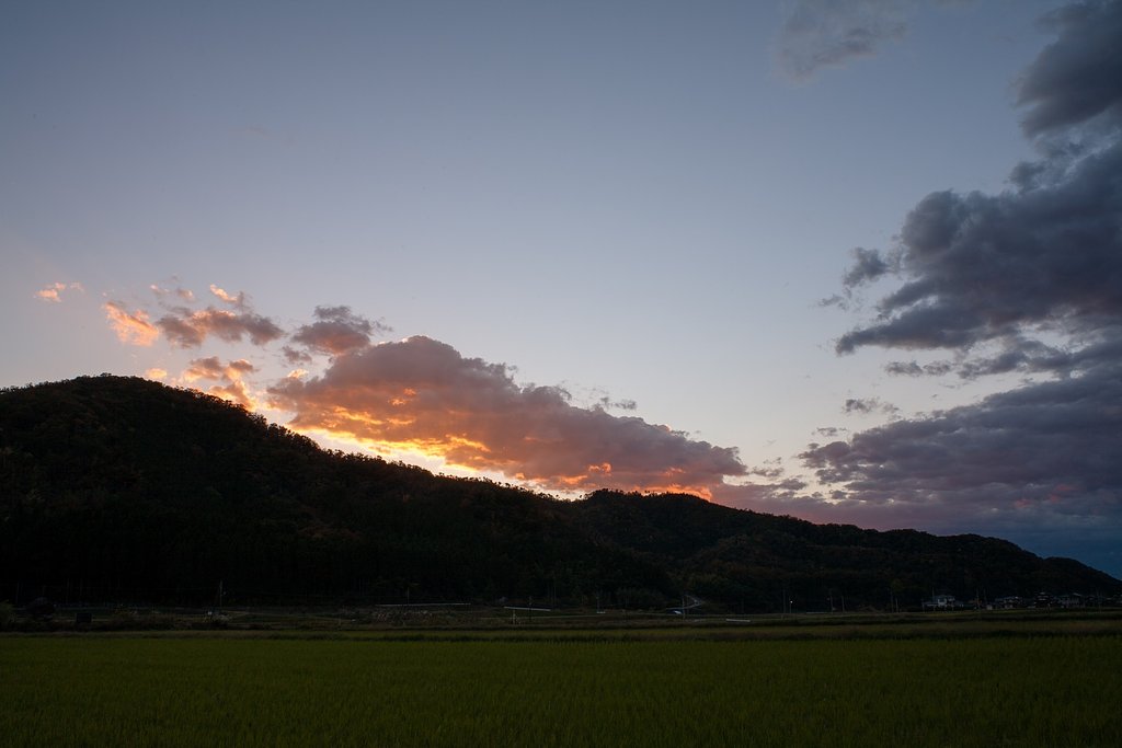 夕焼けが見られました。