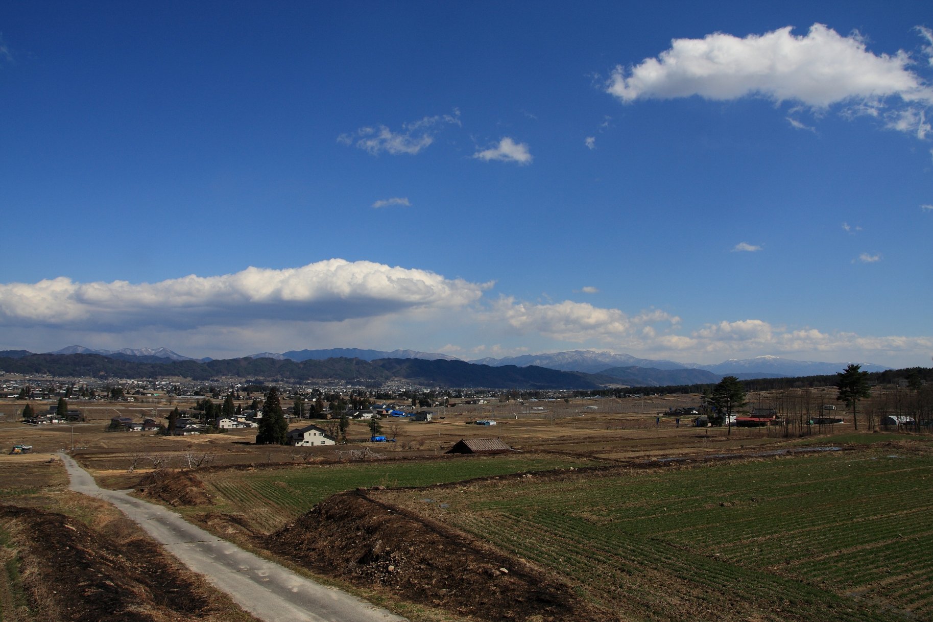 松川村の青空