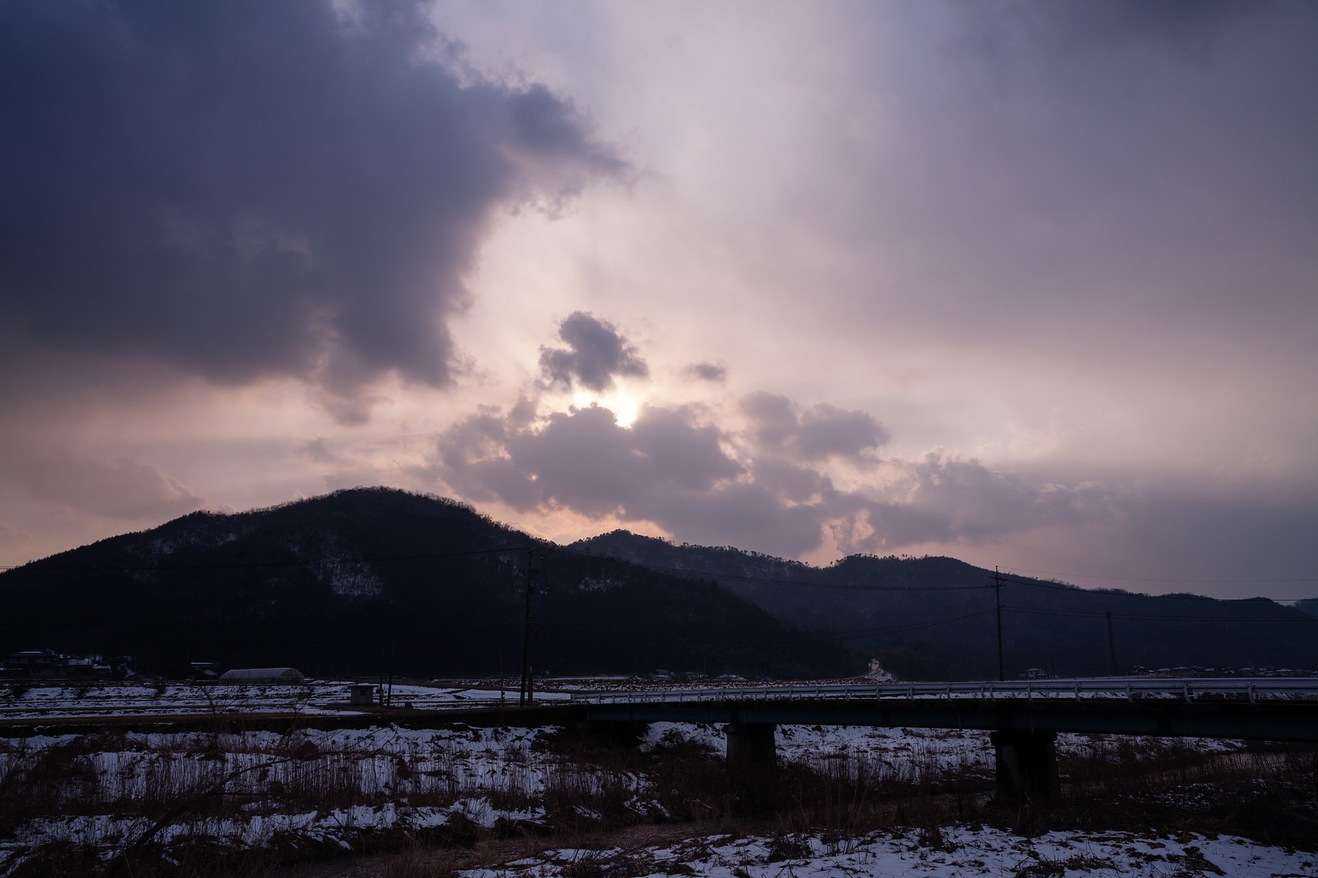 少し夕焼け・・。