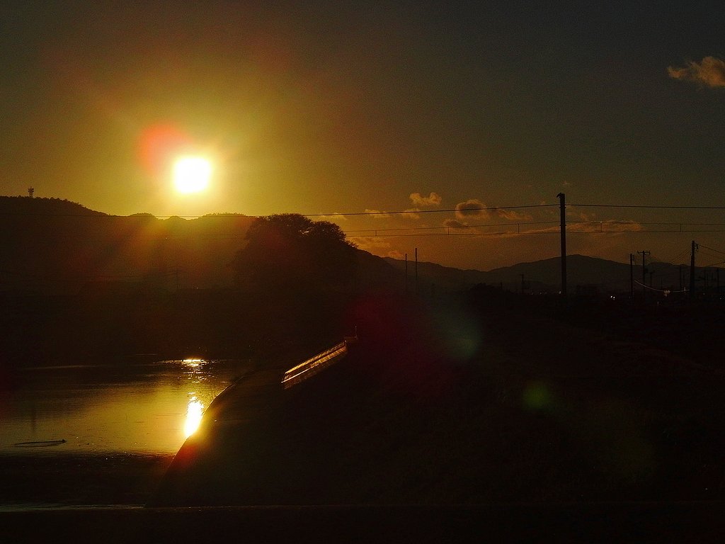夕日