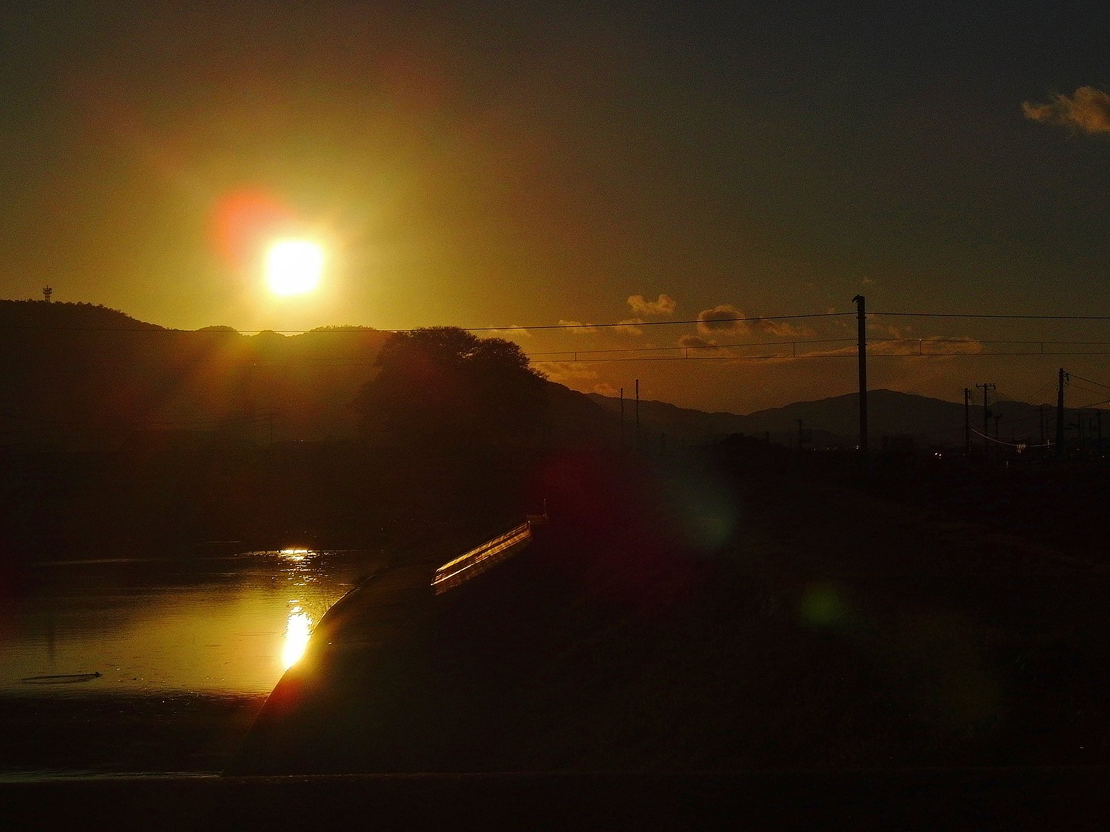 夕日