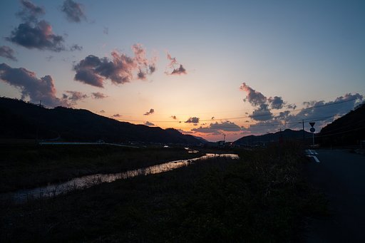 良く晴れた夕焼け！