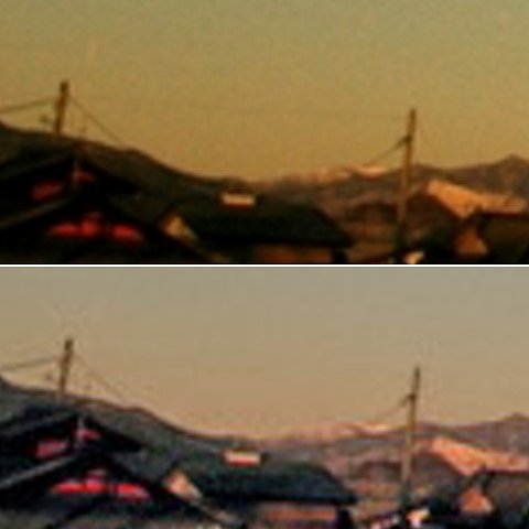 朝日の．．．消えた電線 :-p