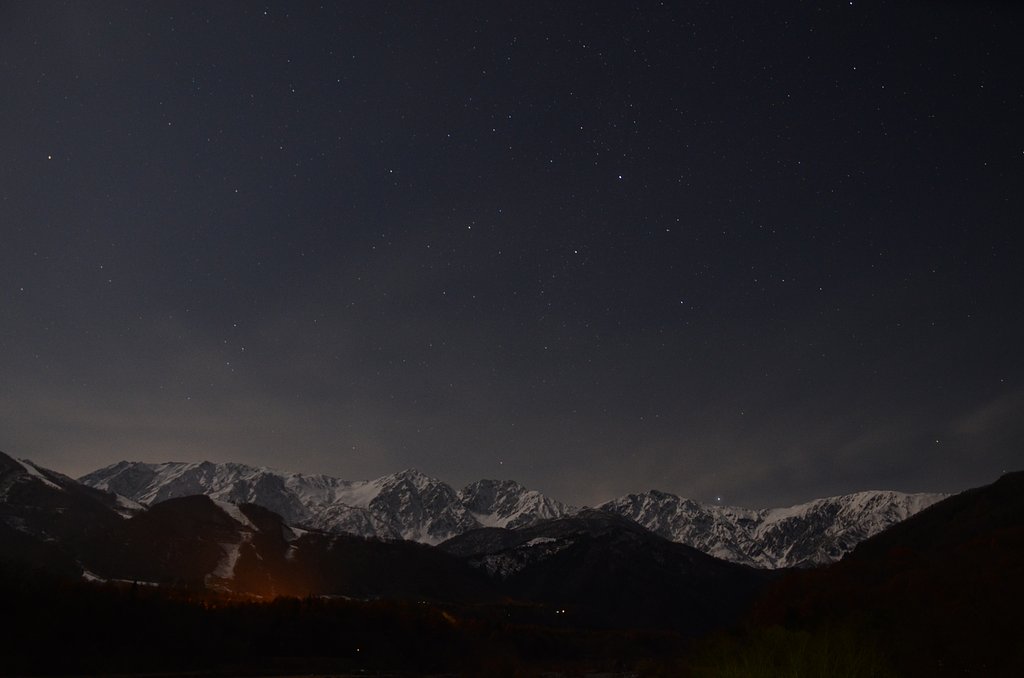 白馬と星空