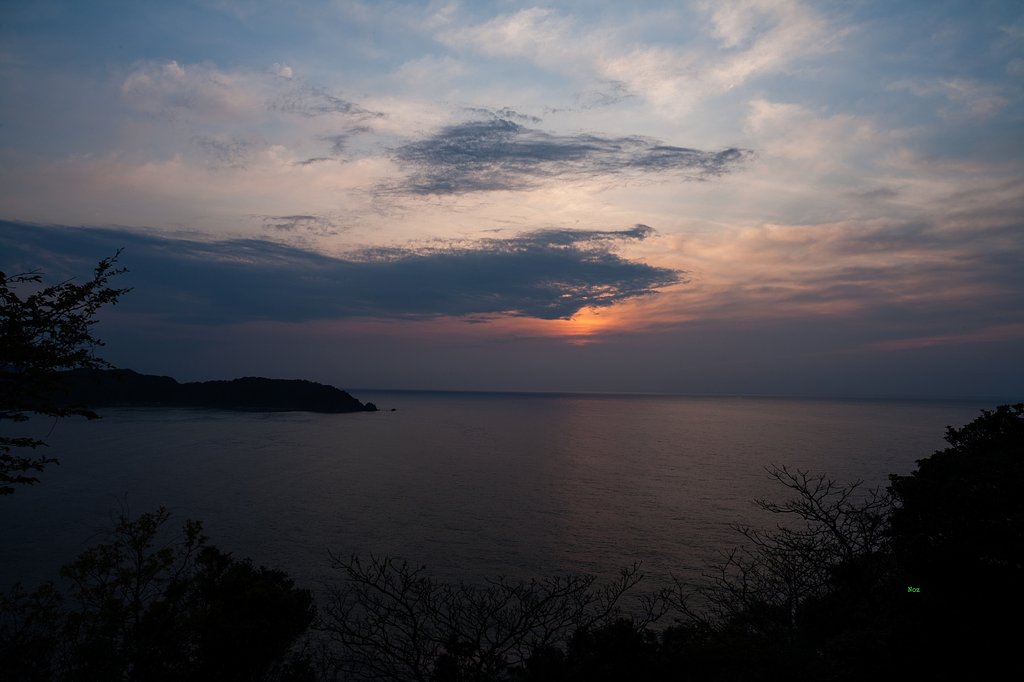 日本海の夕焼け。
