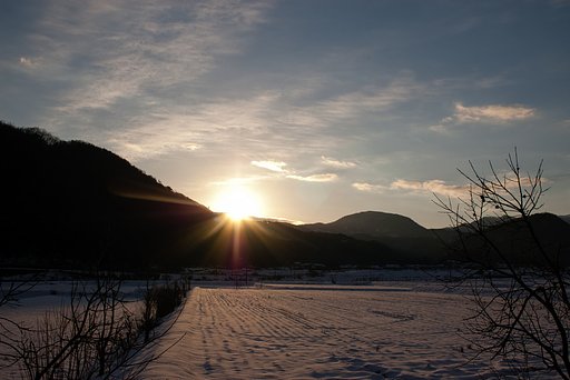 久し振りの快晴の朝日の出!