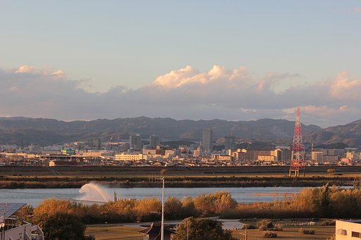 淀川の夕暮れ