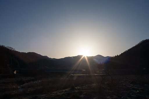 素晴らしい朝日の出。