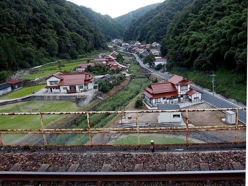 宇都井駅ホームから