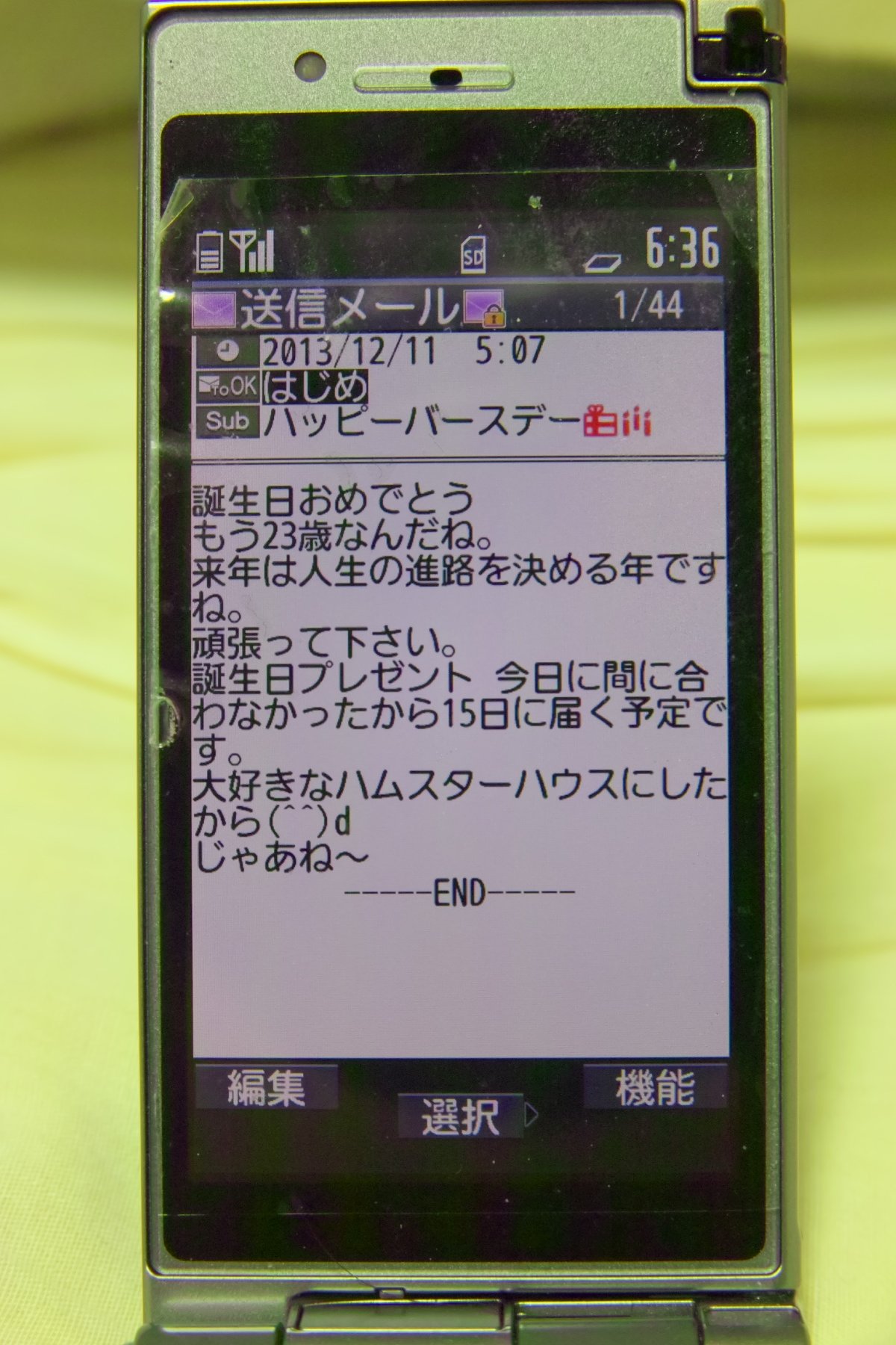 ささやかな幸せ・・・子離れできず