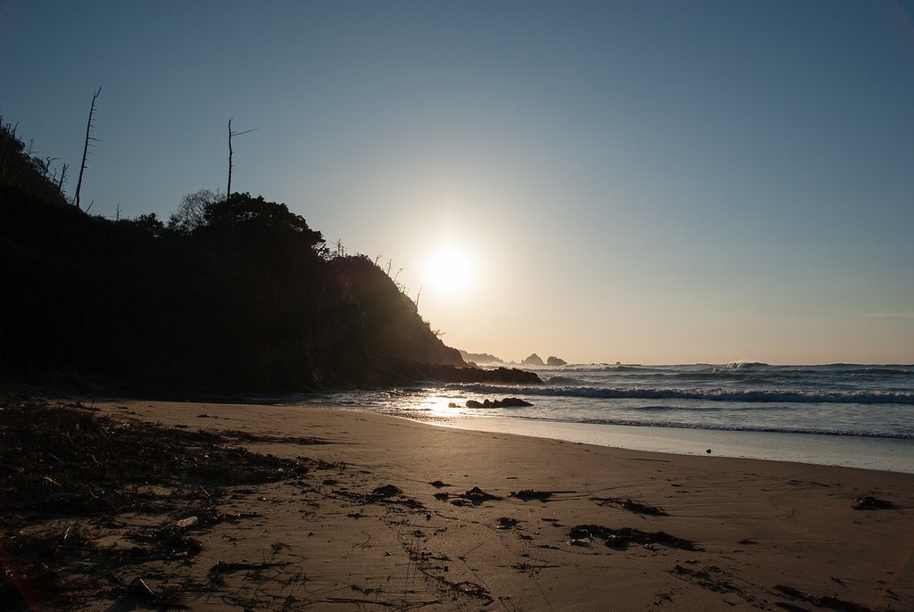 夕方の熊井浜。