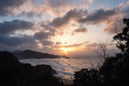 雨も止んで夕焼けが・・。