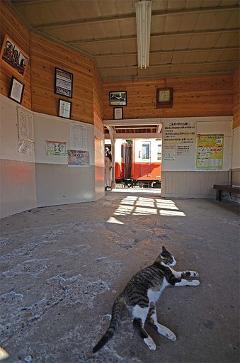 陽のさす待合室
