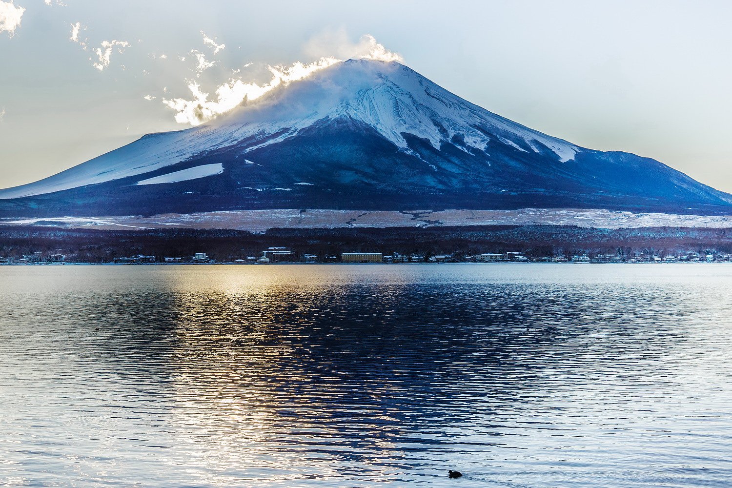 【師走】燃える富士山
