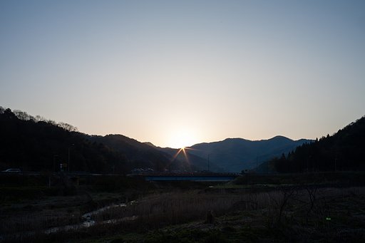 快晴の朝日の出!