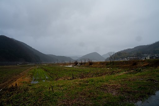 雨のち雪・・。