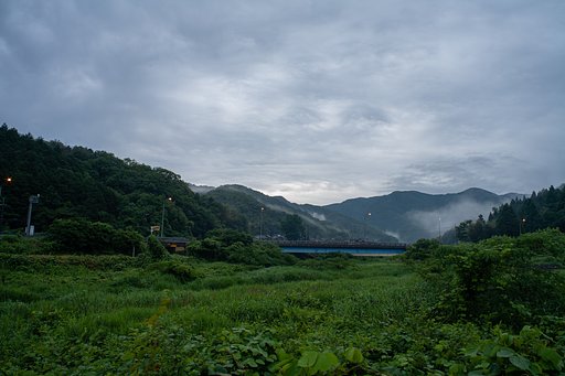 台風の雨の止み間。