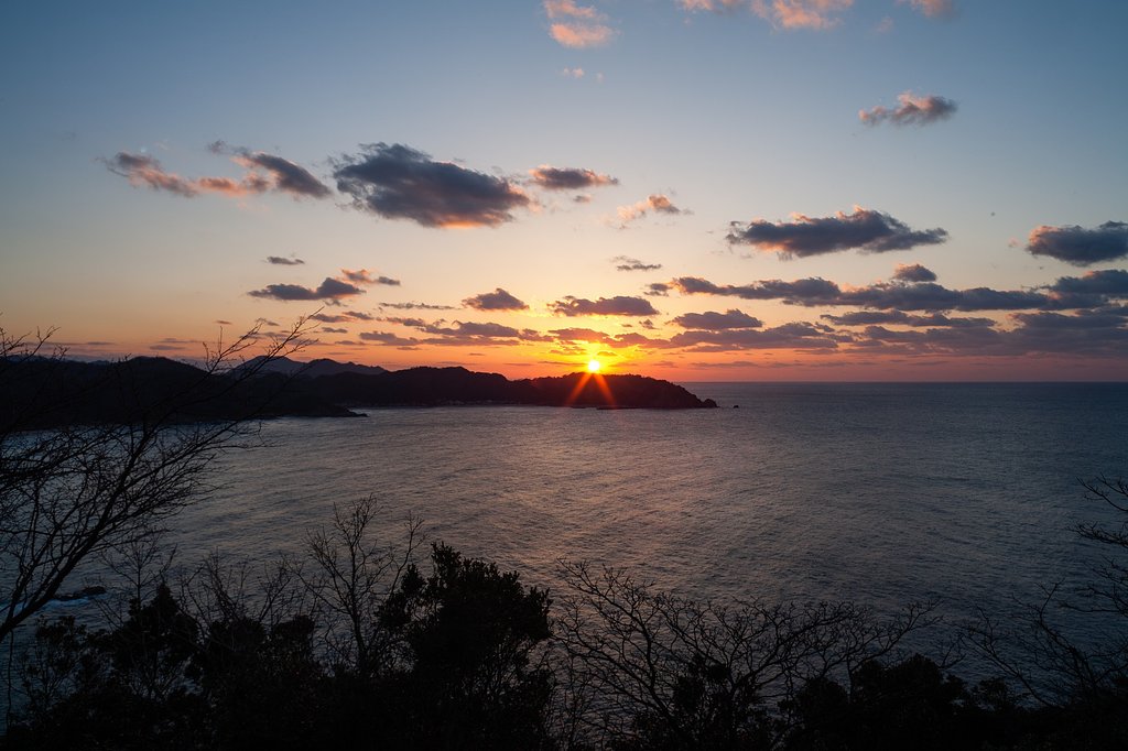 日本海の夕焼け。