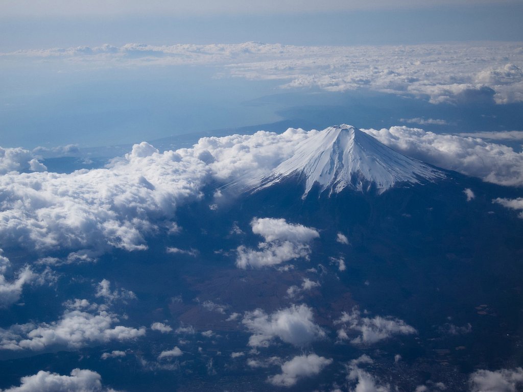 上空からの富士山
