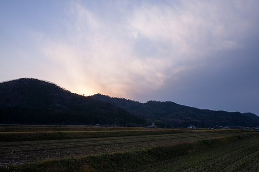 一寸だけ夕焼け。