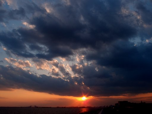 夕暮れに一息・・