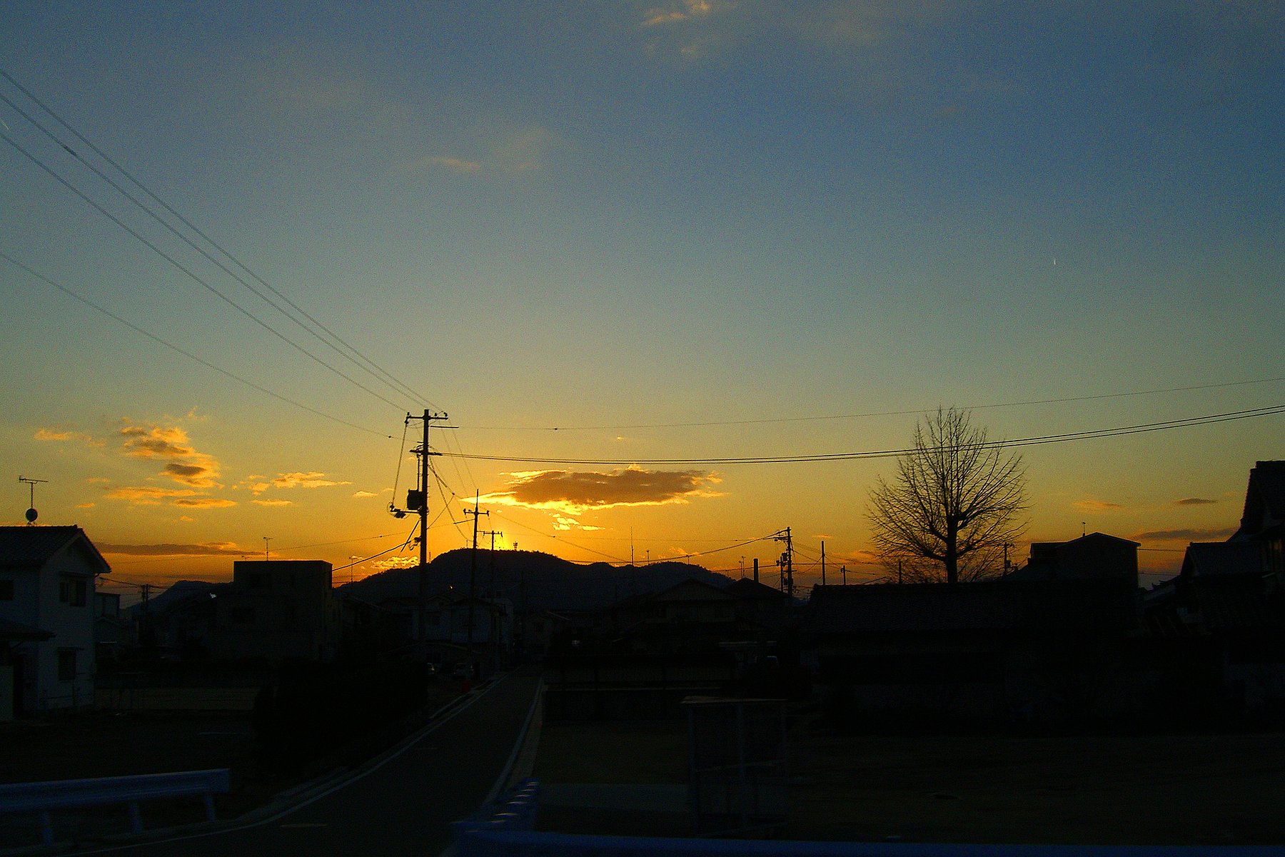 暮れる冬空