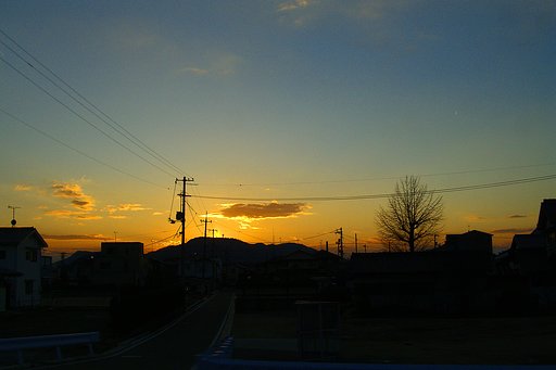 暮れる冬空