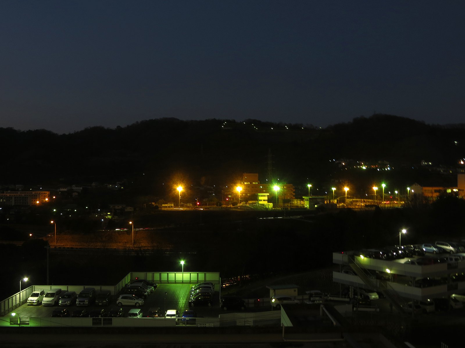 遂に日が暮れました