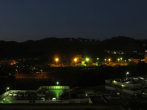 遂に日が暮れました