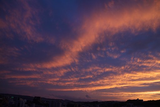 久々に夕焼け