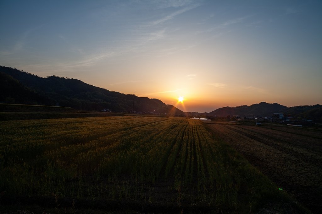 美しい夕焼けが・・。