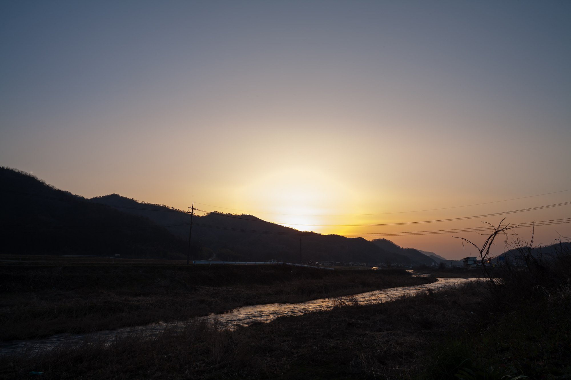 美しい夕焼け。