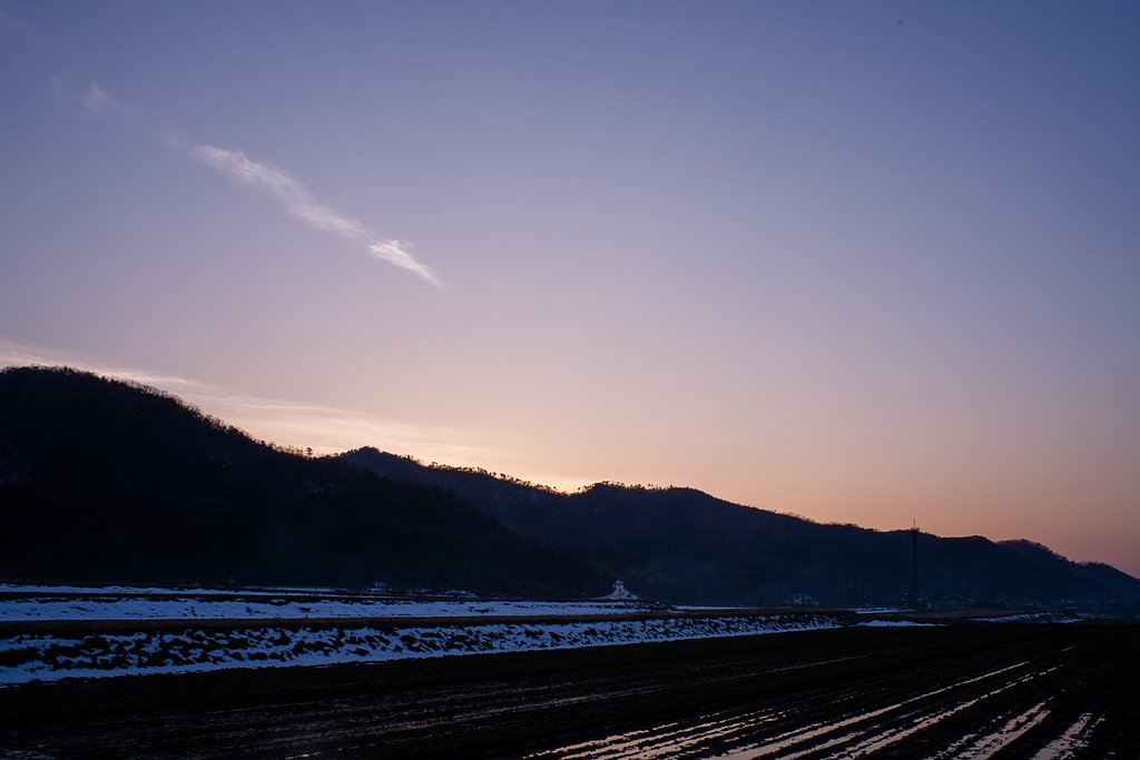 少しだけ夕焼けに・・。