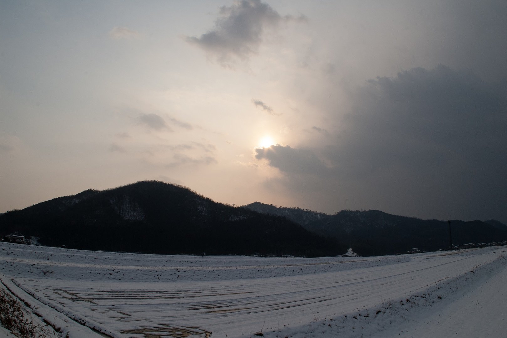 降り続いた雪は止みました・・。