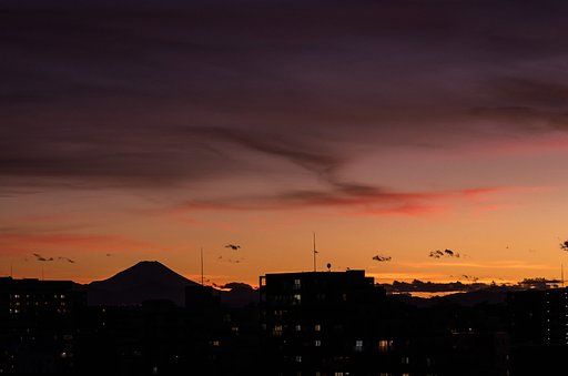 台風一過の夕暮れ