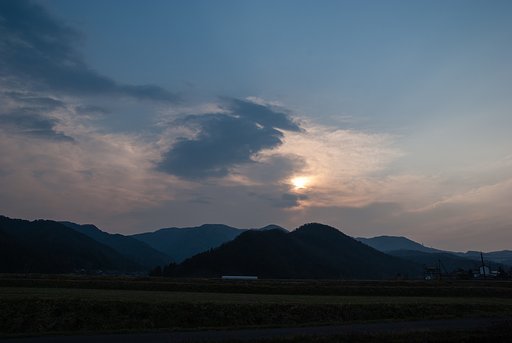 朝日の出の時間。