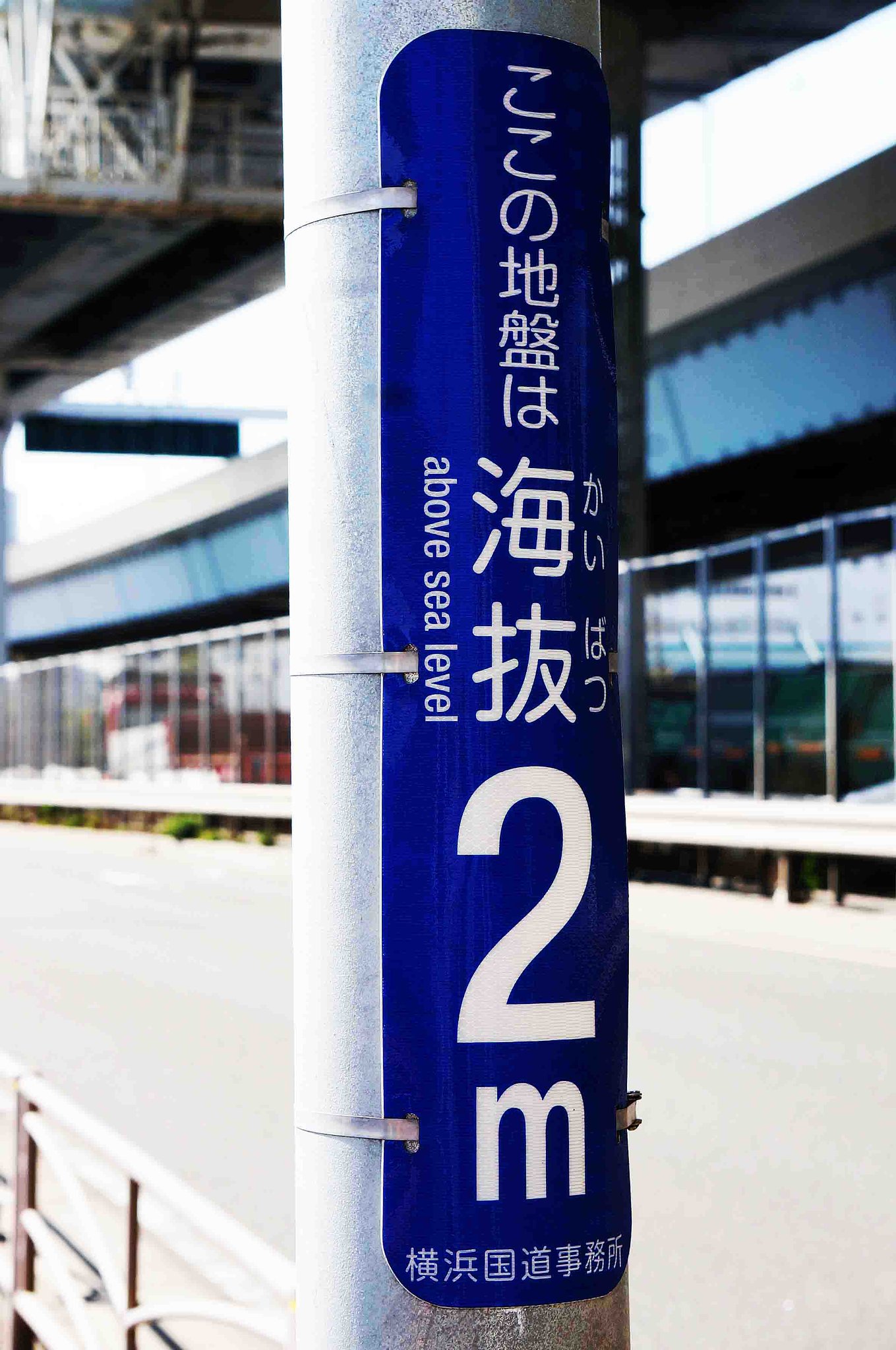 　　「　海抜　２ｍ　」