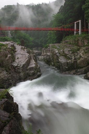 振草渓谷「煮え渕」にて