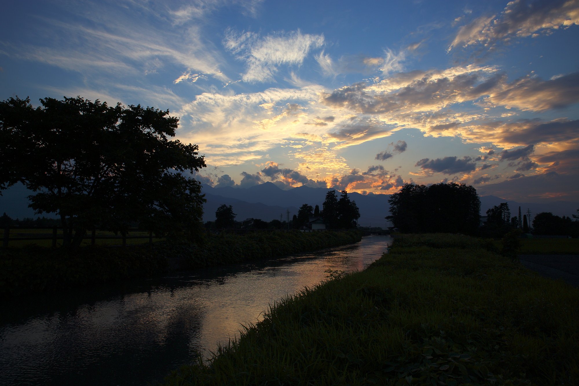 安曇野夕景