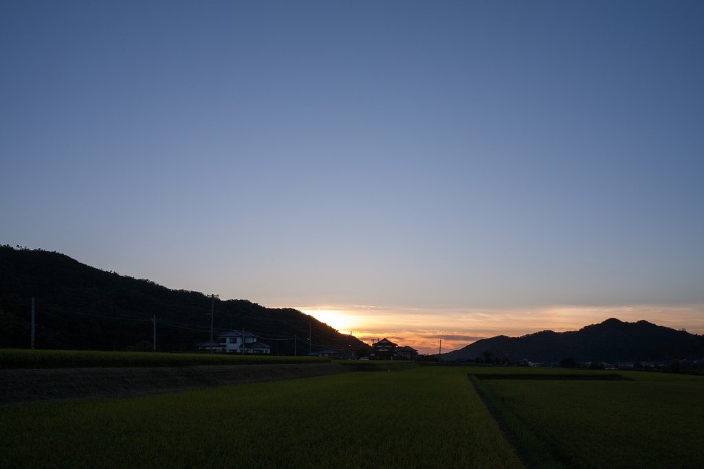 快晴の夕焼け。