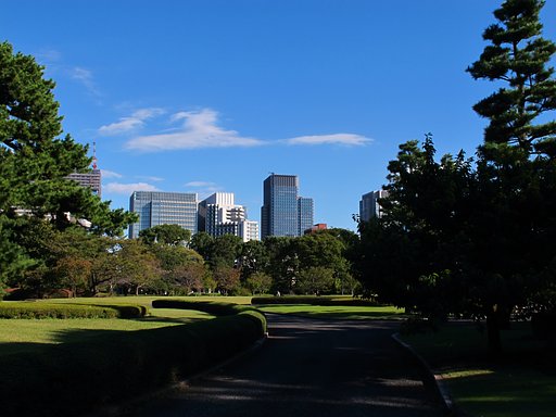 皇居東御苑にて
