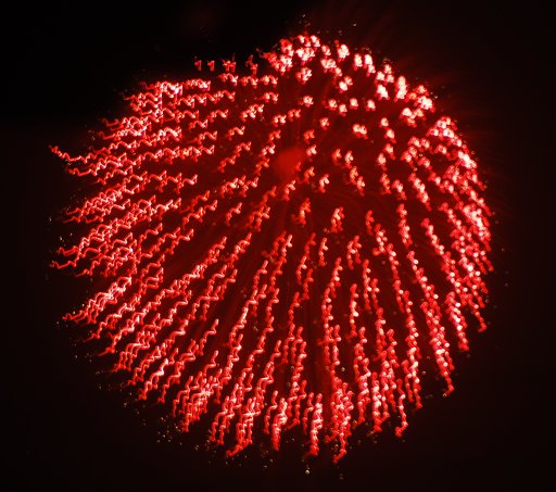 ヨレヨレの花火