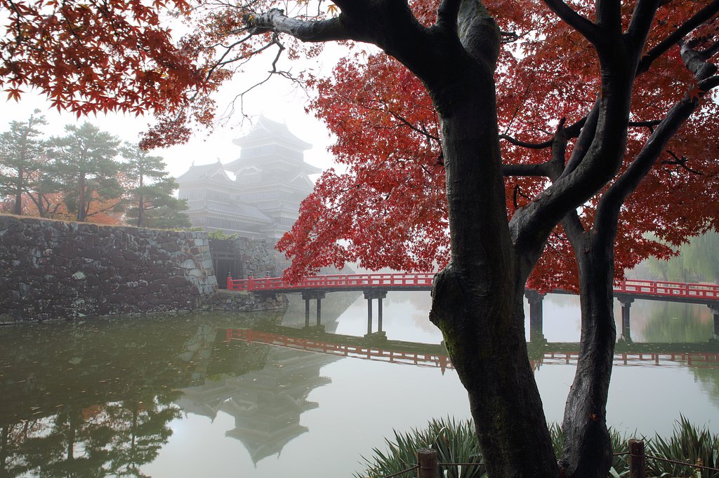 松本城霧景