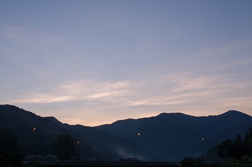早朝の秋空。