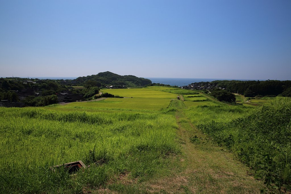 日本海に至る緩斜面