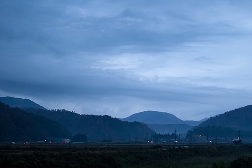 雨降りの朝。