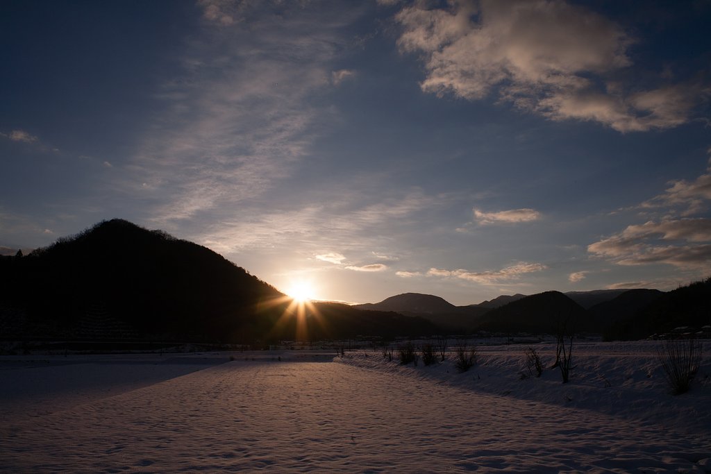 久し振りに快晴の朝日の出!