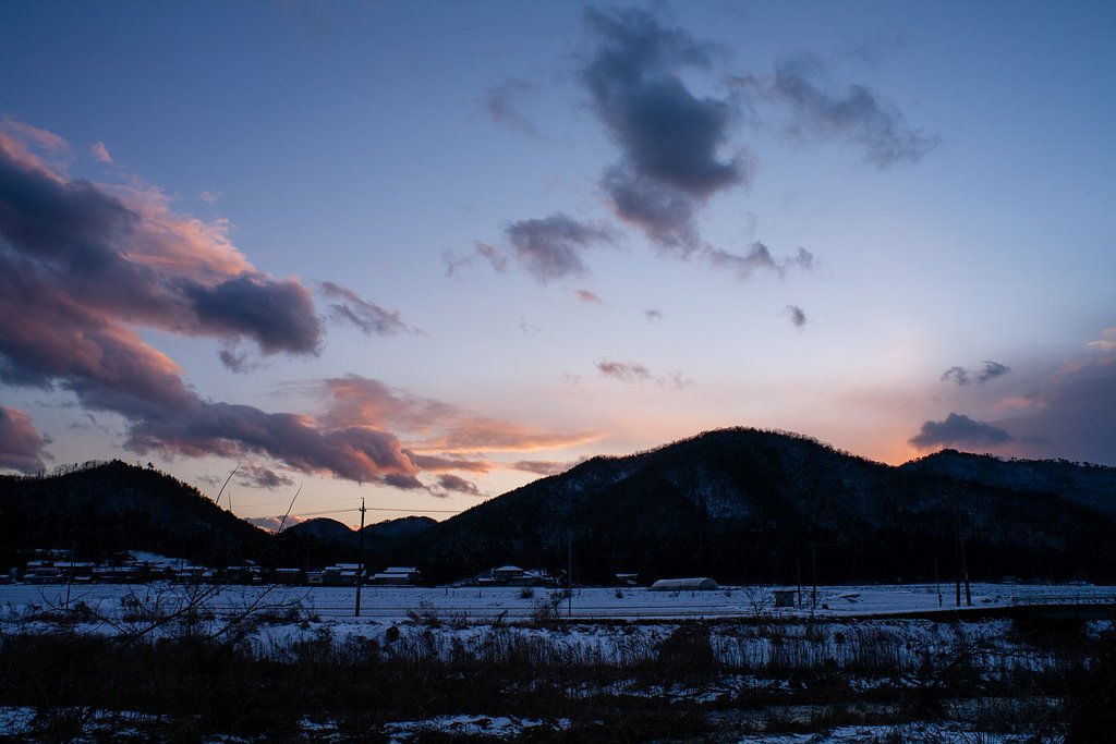 大晦日に素晴らしい夕焼け!